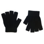 Zwarte Vingerloze Handschoenen