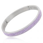 Just Crystals Edelstaal Armband 28-AB Lichte Amethyst-0
