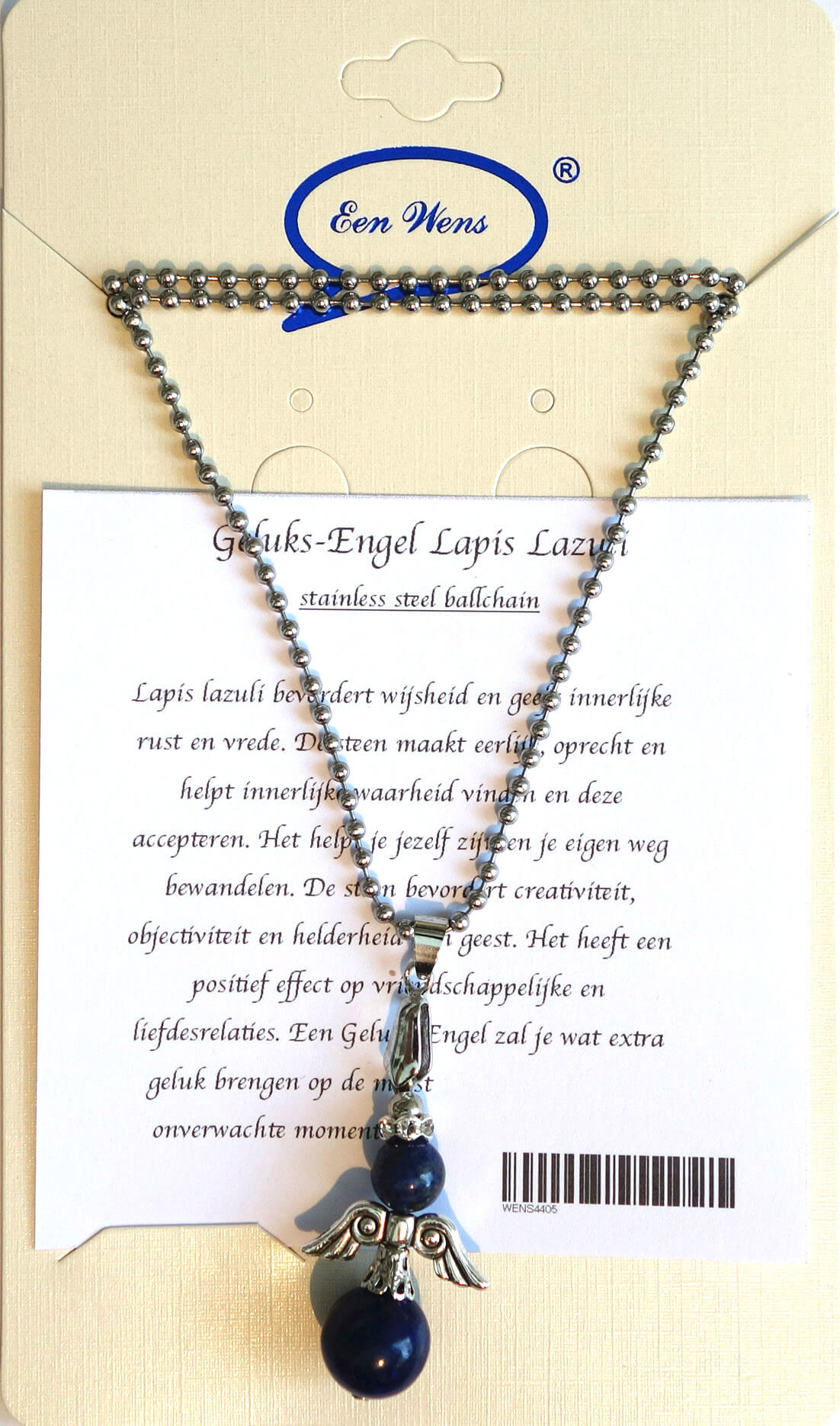 Halfedelstenen Geluks-Engel Ketting Lapis Lazuli-0