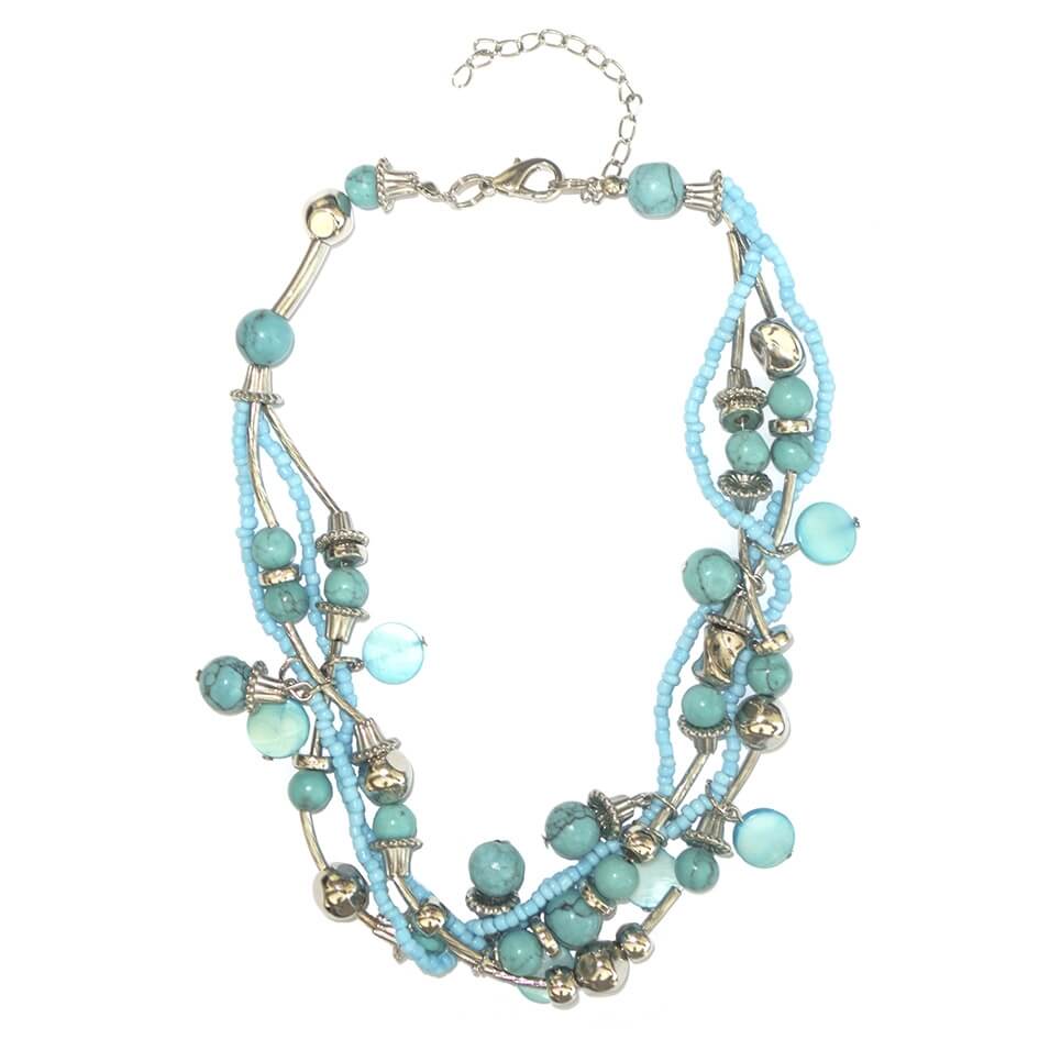 Hedendaags Turquoise Ketting Ibiza Stijl online kopen SM-66