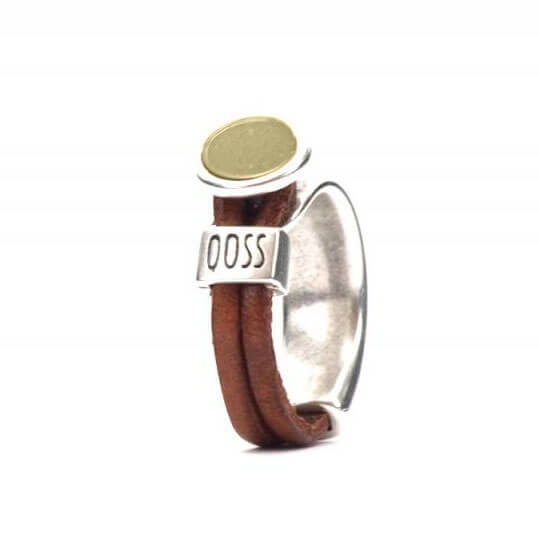 Qoss Bruine Ring Gwen Crème Bol - Maat M