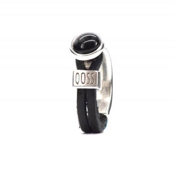 Qoss Zwarte Ring Gwen Zwarte Bol Maat XL