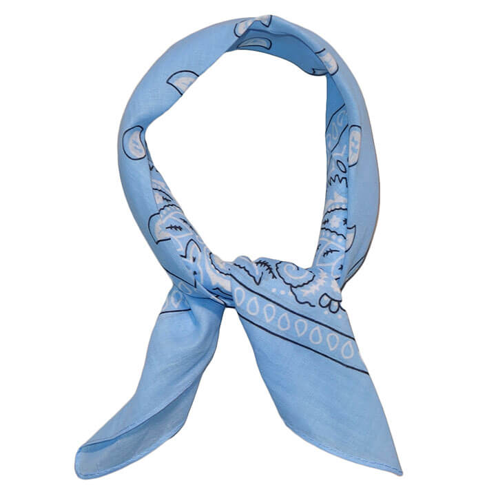 jurk Volg ons Verdienen Bandana / Kleine Sjaal Baby Blauw - Wit | Shop Online | Snelle Levering