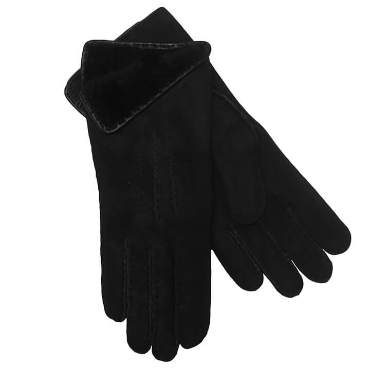 Kruipen slagader George Eliot Suède Lammy Handschoenen Zwart | Shop Online