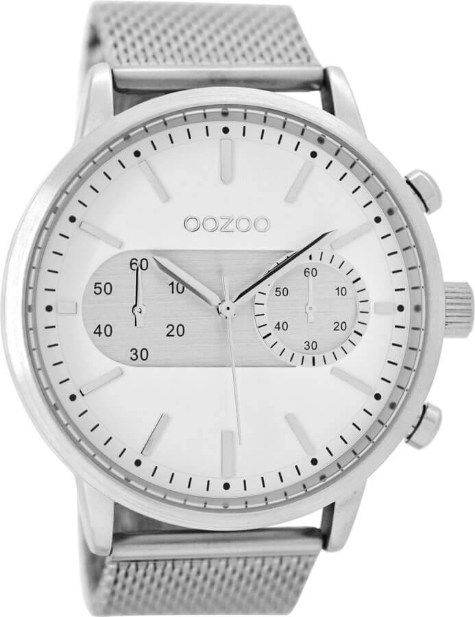 OOZOO Timepieces Horloge Zilver Wit | C9070