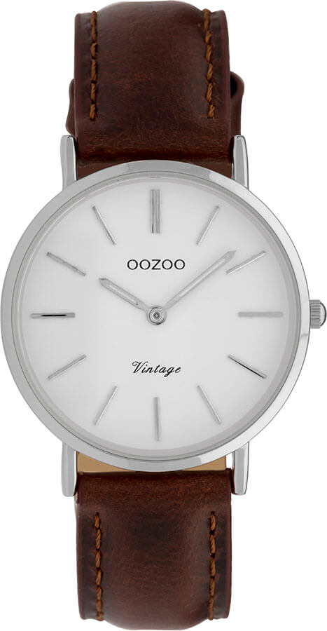 analyse voor mij Centrum OOZOO Timepieces Horloge Vintage Bruin/Wit | C9835 | Shop Online