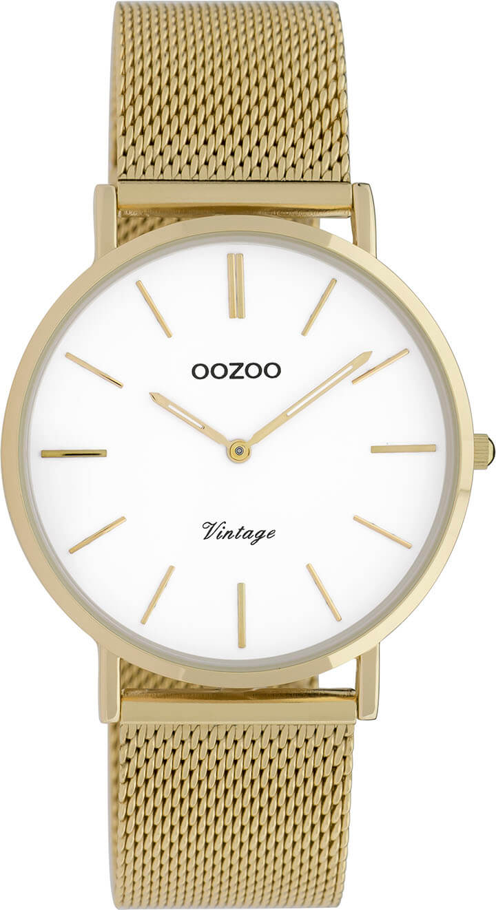 OOZOO Timepieces Horloge Vintage Goud Wit | C9910