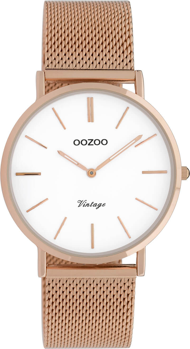OOZOO Timepieces Horloge Vintage Rosé Wit | C9918