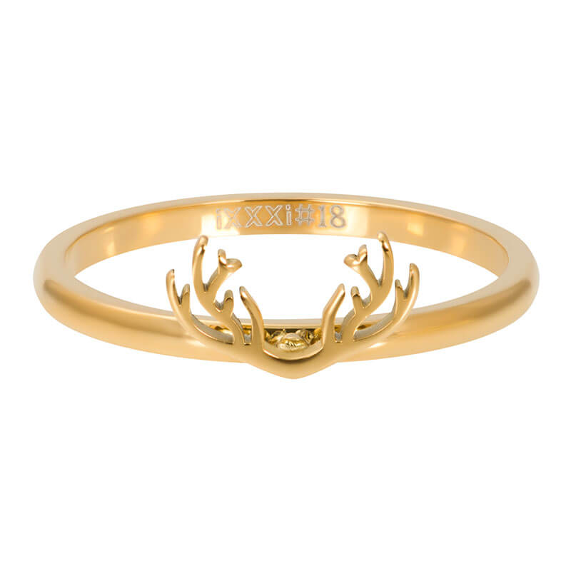 iXXXi Jewelry Vulring 2 mm Symbol Antlers Goudkleurig - maat 18