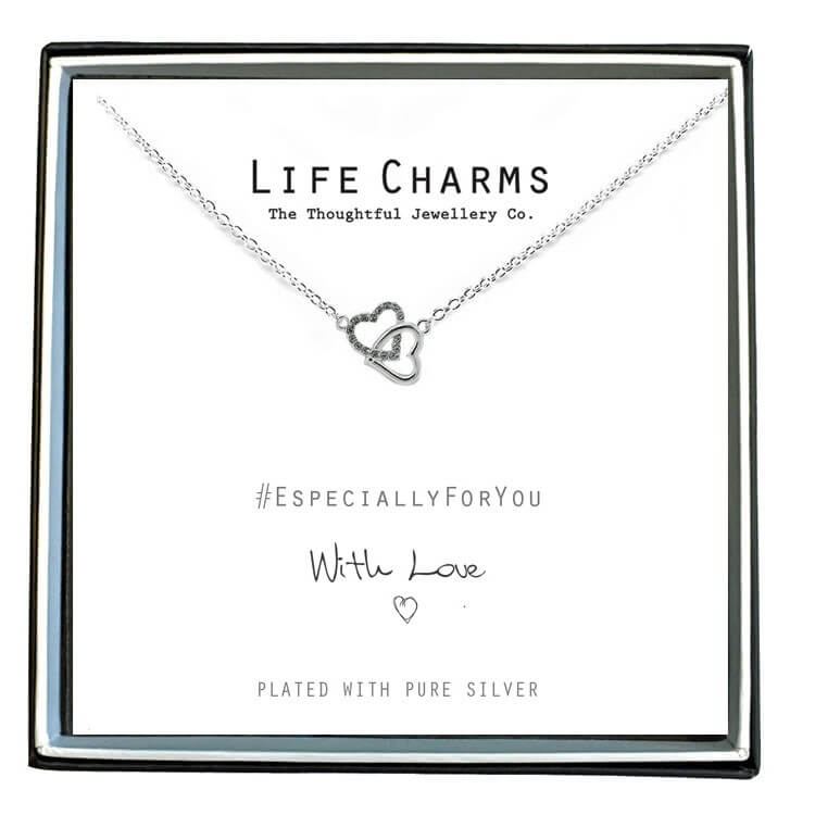 Life Charms Ketting met Giftbox Silver Joined Hearts