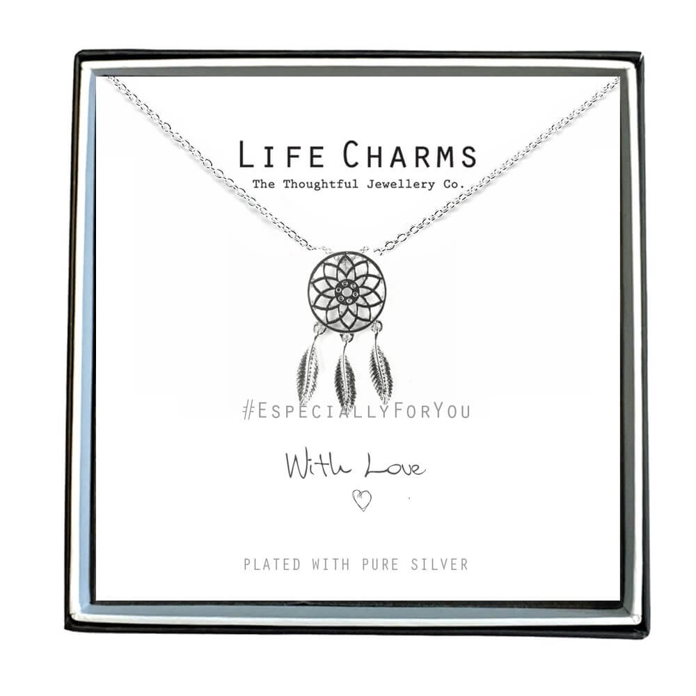 Life Charms Ketting met Giftbox Silver Dream Catcher