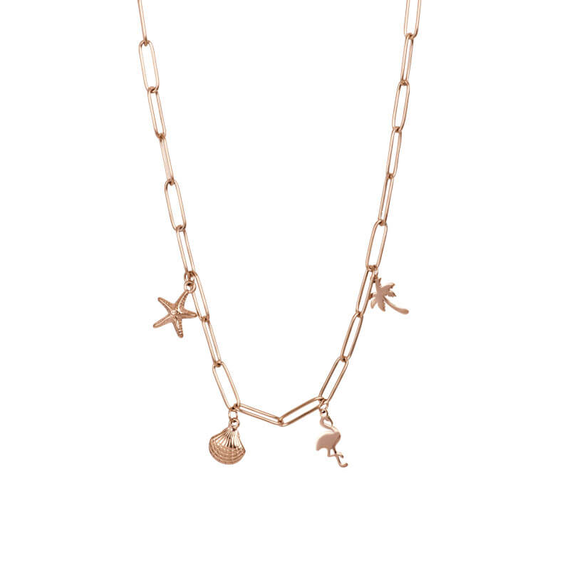 iXXXi Ketting Necklace with Charms Rosé 40 cm
