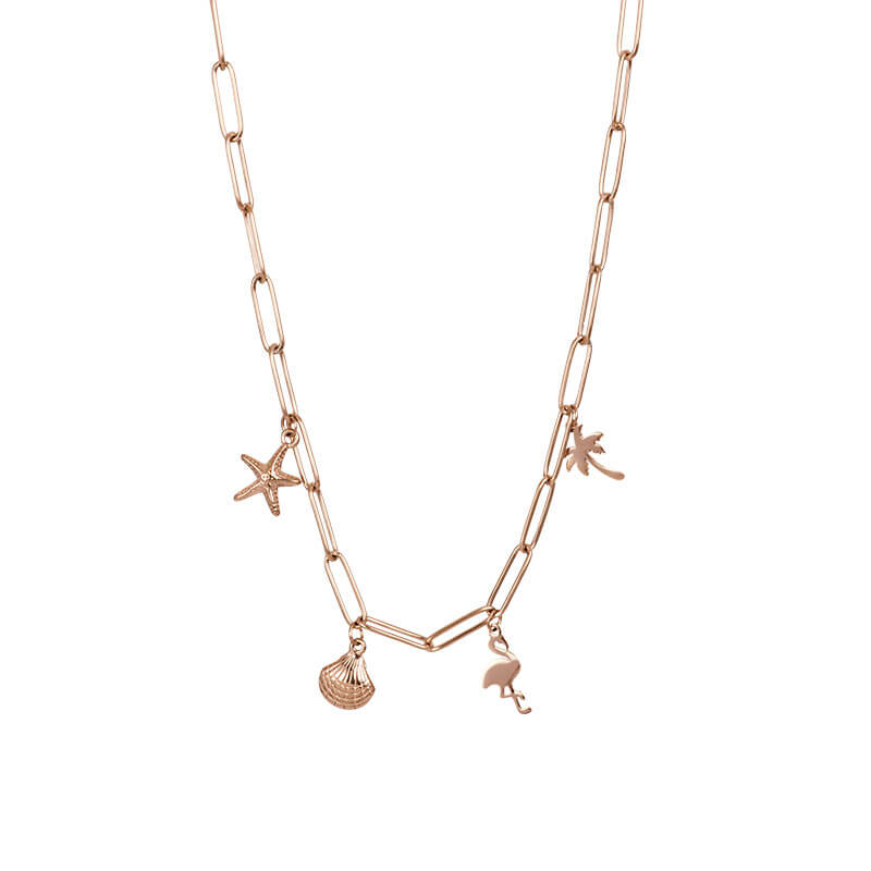iXXXi Ketting Necklace with Charms Rosé 50 cm
