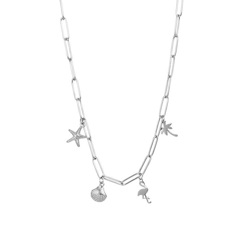 iXXXi Ketting Necklace with Charms Zilver 50 cm