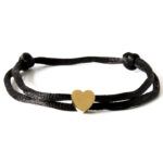 Caviar Collection Armband / Enkelbandje Neon Black X Heart Gold