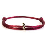 Caviar Collection Armband Neon Bordeaux Red X Lightning Gold