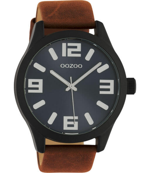 OOZOO Timepieces Horloge Bruin/Blauw | C10677 | Shop Online