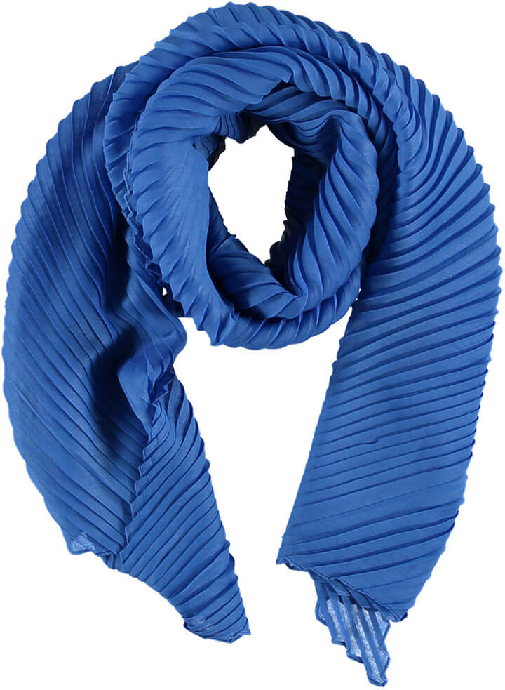 Sarlini Langwerpige Plisse Sjaal Kobalt