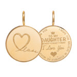 iXXXi Charm Pendant Daughter Love Small Goud
