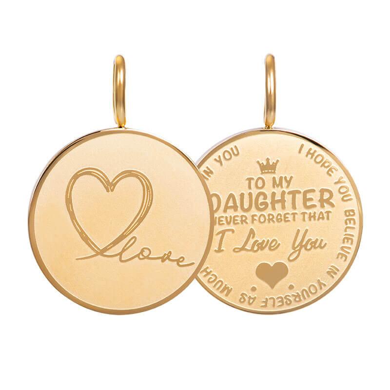 iXXXi Charm Pendant Daughter Love Small Goud