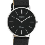 OOZOO Timepieces Horloge Vintage Glitter Zwart | C20153
