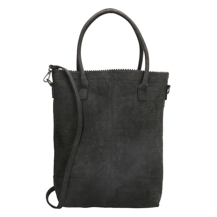 Zebra Trends Shopper met Etui Natural Bag Kartel XL Croco Zwart