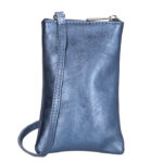 Charm London Phone Bag Elisa Telefoontasje Metallic Jeansblauw