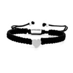 Caviar Collection Armband Heart Black X White Gold