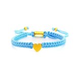 Caviar Collection Armband Heart Blue X Gold