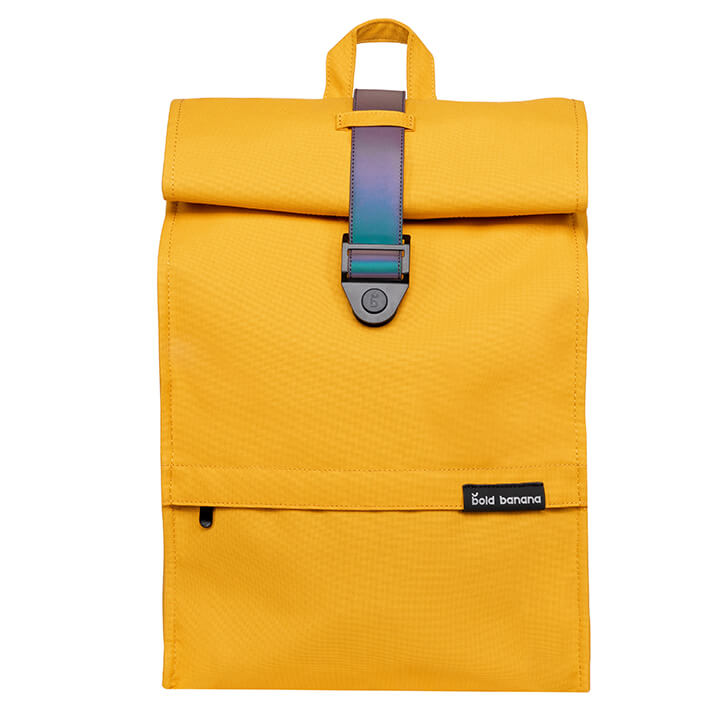 Bold Banana Roll Top Backpack Rugzak 15.6'' Yellow Reflex