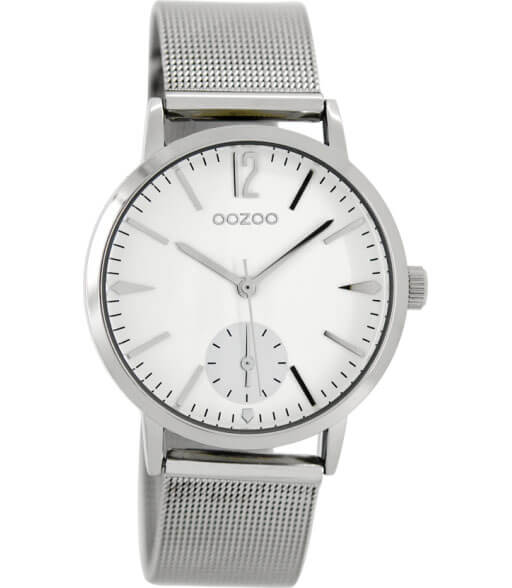 OOZOO Timepieces Horloge Zilver Wit | C8615