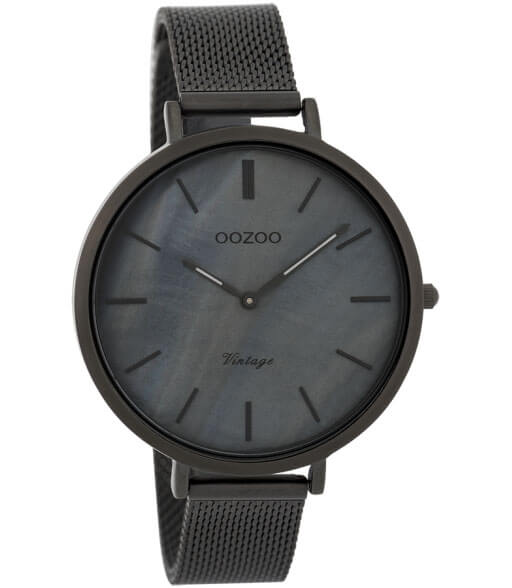 OOZOO Timepieces Horloge Vintage Titanium Donker Grijs Parel | C9393