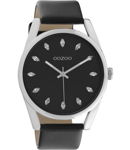 OOZOO Timepieces Horloge Zwart Zilver | C10818