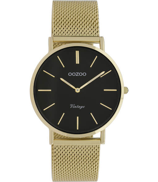 OOZOO Timepieces Horloge Vintage Goud Zwart | C9914