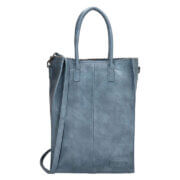 Zebra Trends Shopper Natural Bag Rosa XL 15” Jeans Blauw
