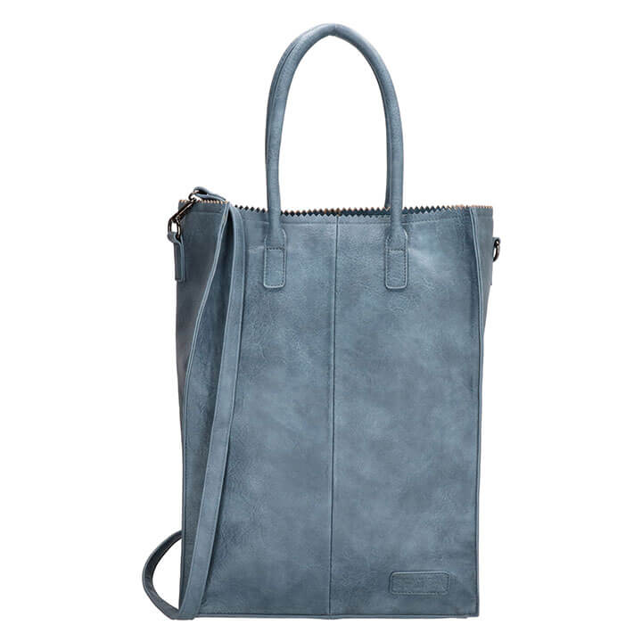 Zebra Trends Shopper Natural Bag Rosa XL 15'' Jeans Blauw