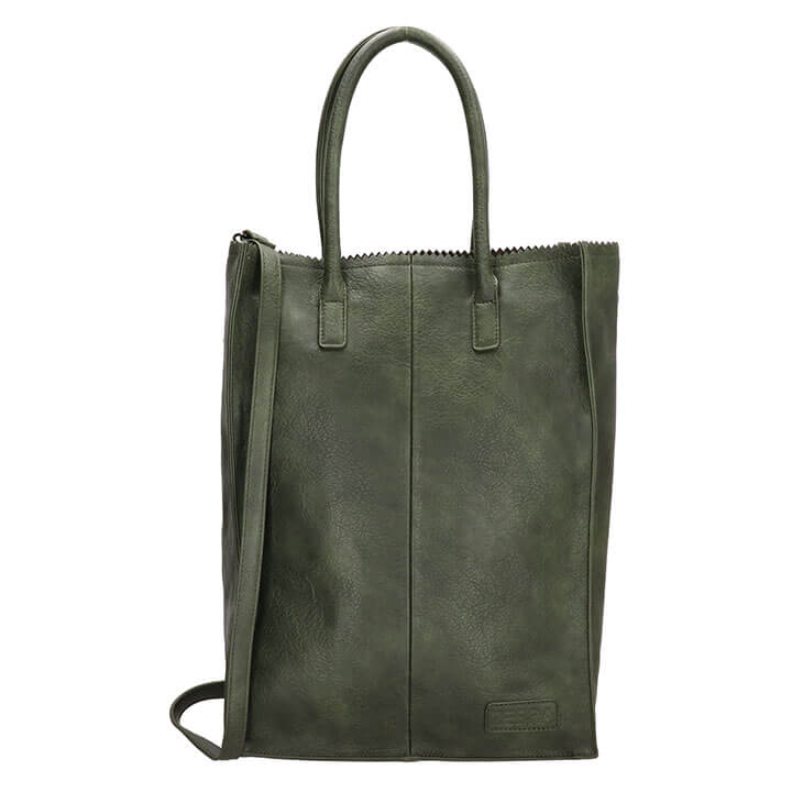 Zebra Trends Shopper Natural Bag Rosa XL 15'' Army Groen