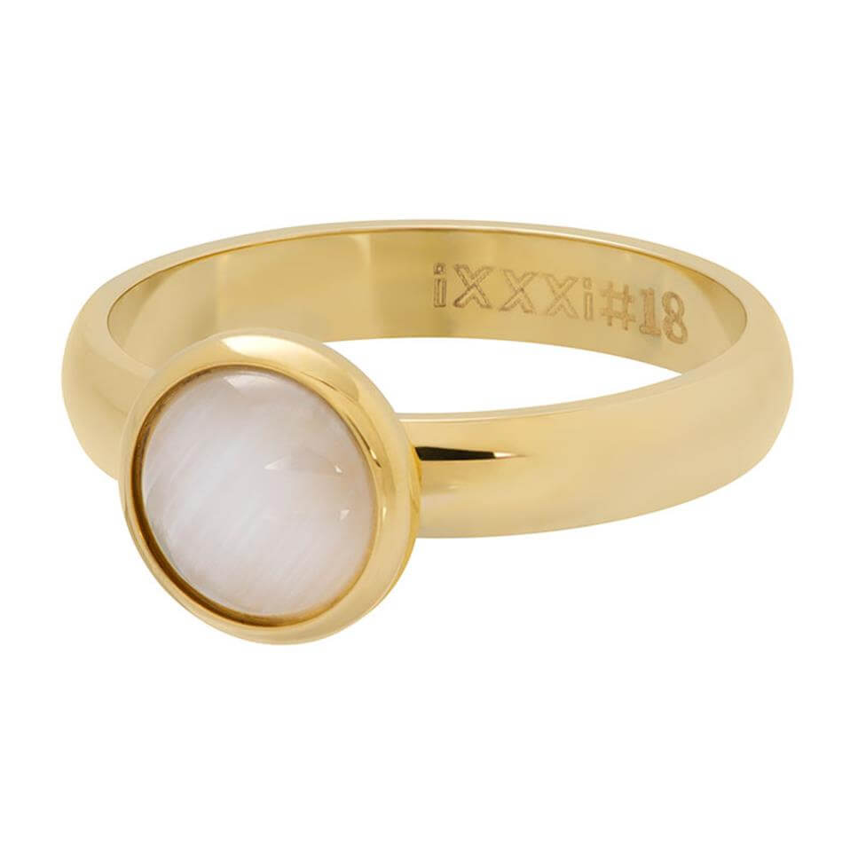 iXXXi Jewelry - Vulring - Cat eye white - Goudkleurig - 4mm - maat 19