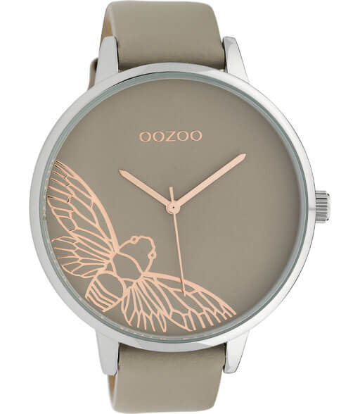 OOZOO Timepieces Horloge Taupe Rosé | C10077
