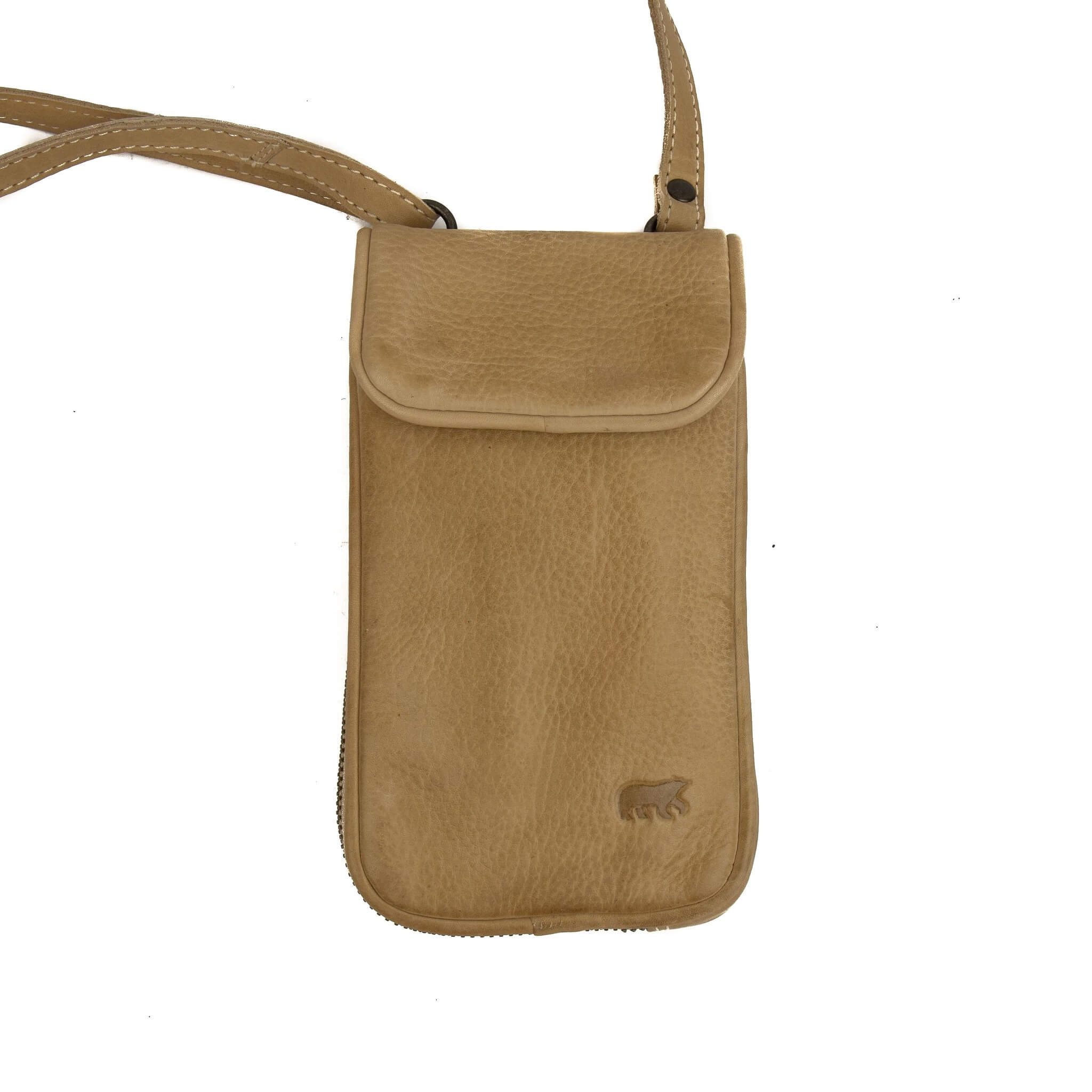 Bear Design Phone Bag Elske Telefoontasje Baltic Beige