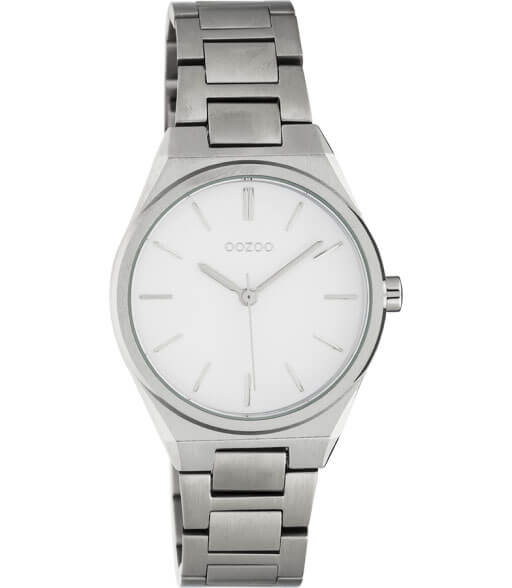 OOZOO Timepieces Horloge Zilver Wit | C10525