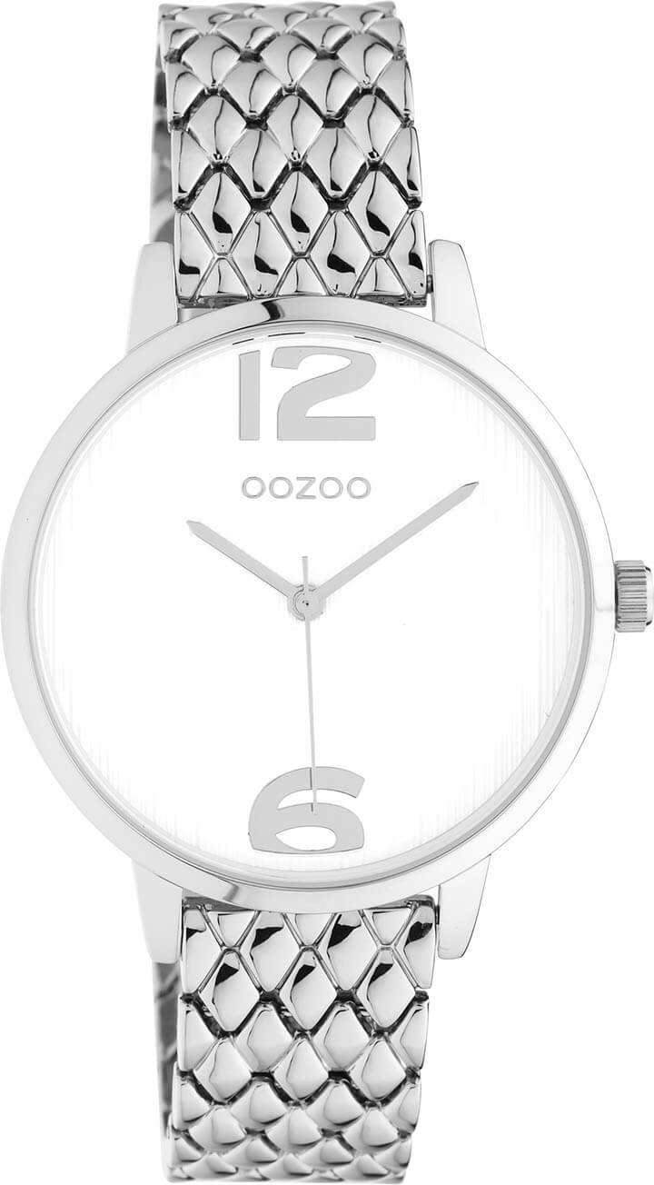 OOZOO Timepieces Horloge Zilver/Wit | C10920
