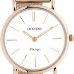 OOZOO Timepieces Horloge Rosé Goud/Wit | C20233