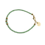 Flow Jewels Armband met Kralen Evi Groen | Goud