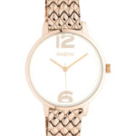 OOZOO Timepieces Horloge Rosé Goud/Wit | C10923