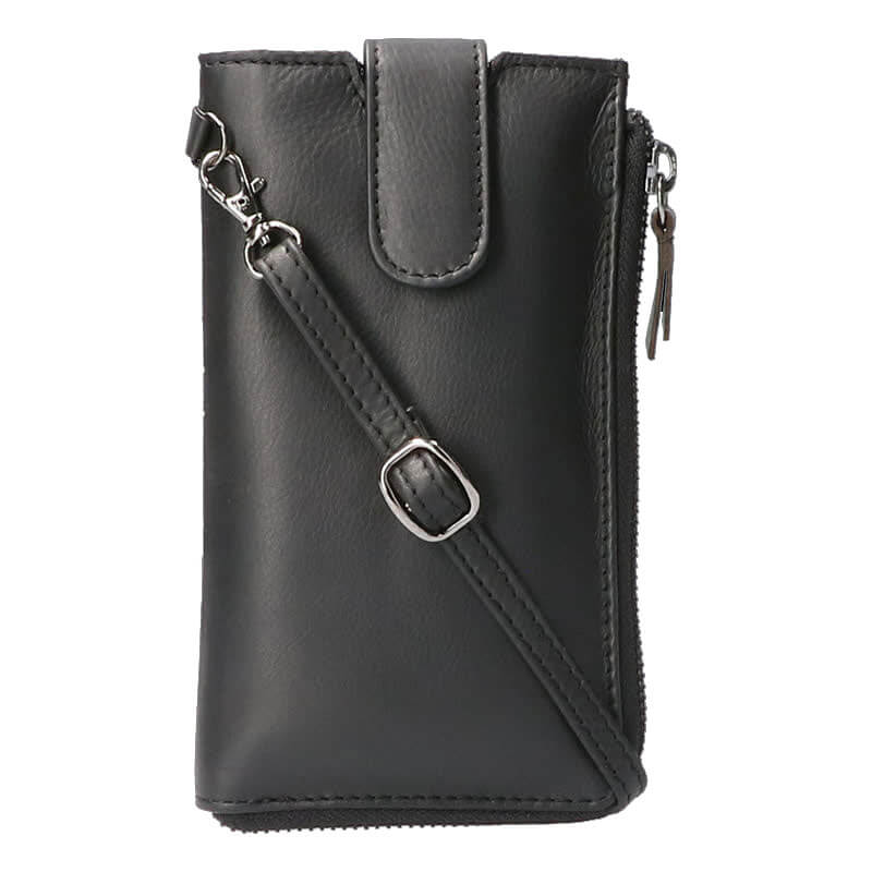 Leather Design Phone Bag Telefoontasje Nappa Zwart