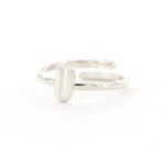 Imotionals Ring Letter U Zilver