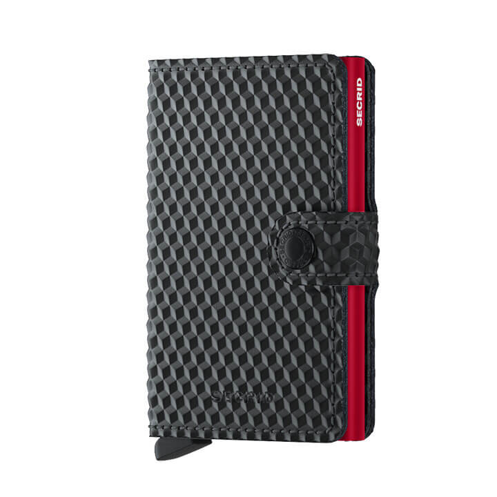 Secrid Mini Wallet Portemonnee Cubic Black Red