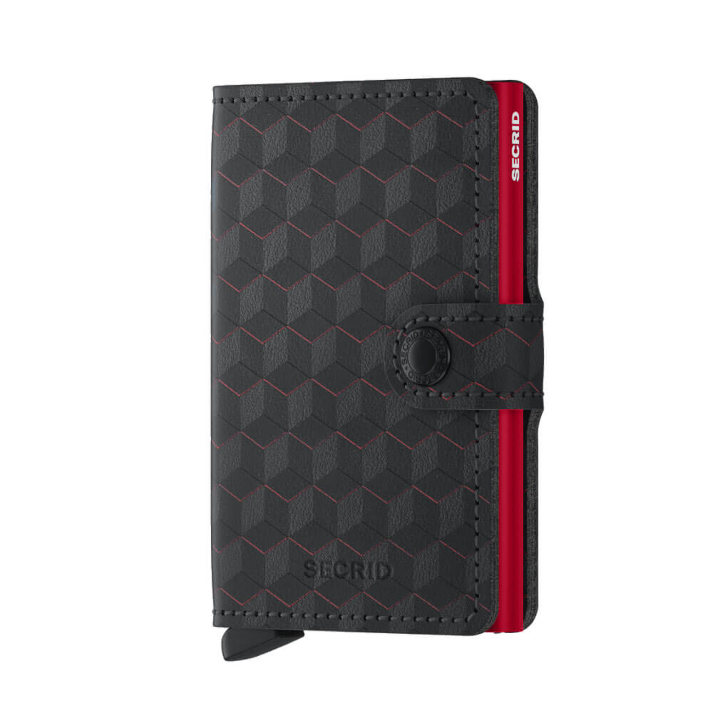 Secrid Mini Wallet Portemonnee Optical Black Red