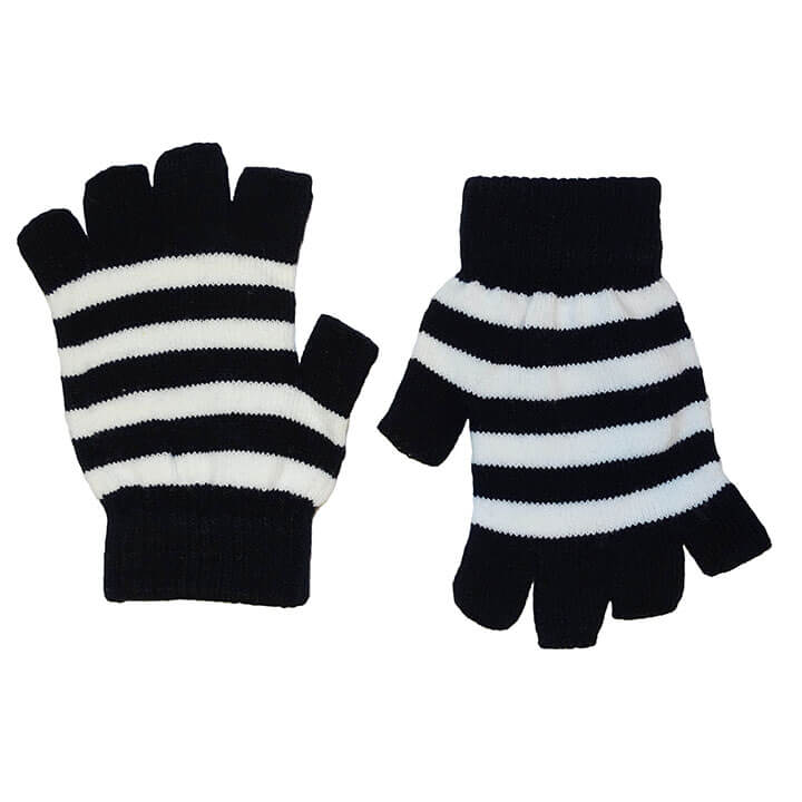 Kritiek Snel Geld rubber Zwart/Witte Vingerloze Handschoenen | Shop Online